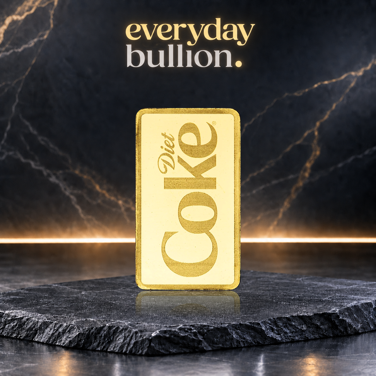 Diet Coke Coca-Cola® 1g .9999 Fine Gold Bar in CertiPAMP Assay