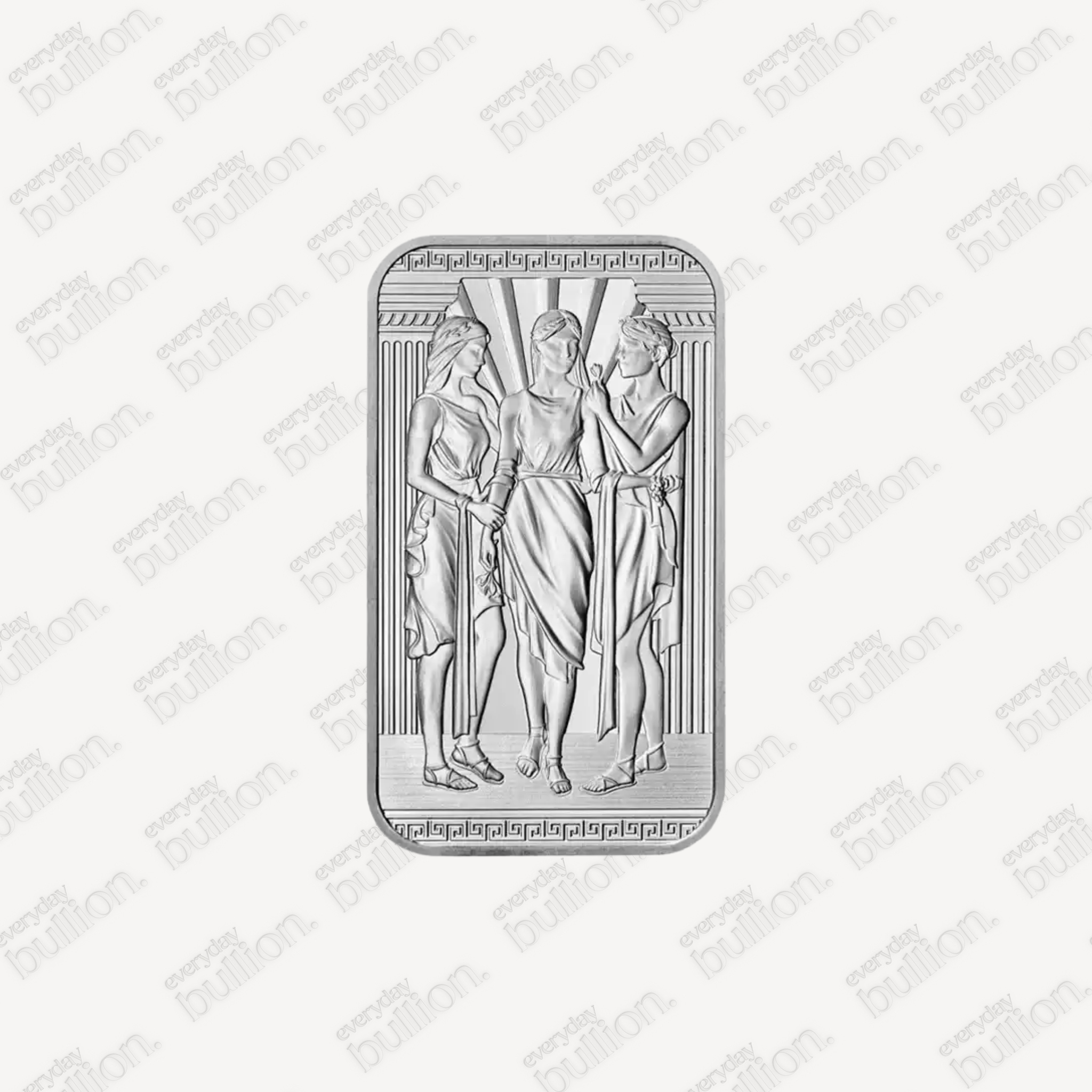 2022 1 oz Great Britain The Great Engravers Collection: Three Graces .9999 Silver Bar