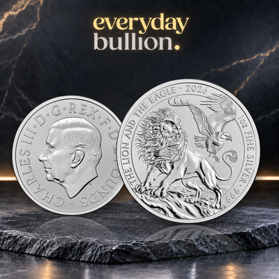 The Lion and the Eagle 2026 £2 1oz .999 Silver Bullion Coin – UK – The Royal Mint
