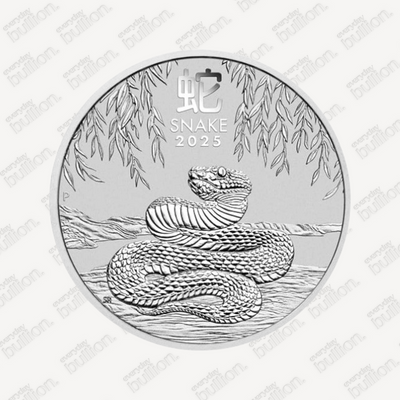 1/2oz Silver 2025 Lunar Snake Round in Capsule