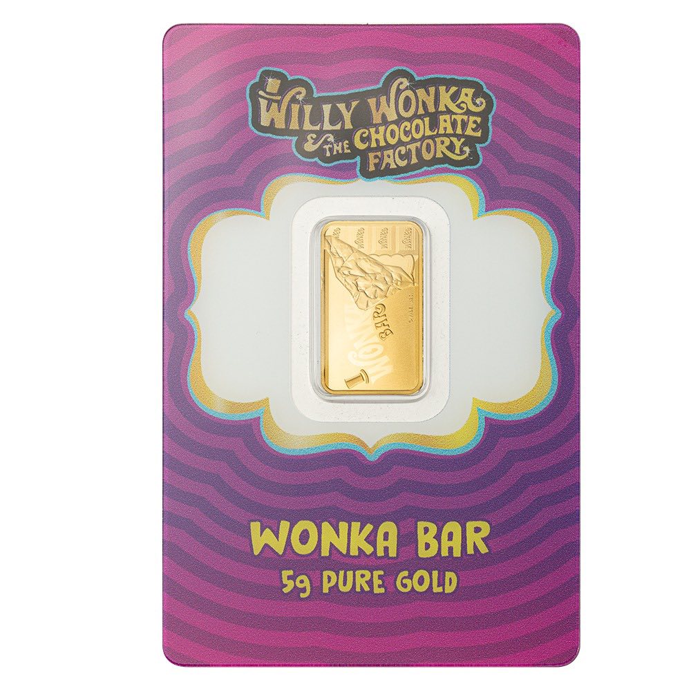 PAMP - 5 AU Gold bar Willy Wonka chocolate