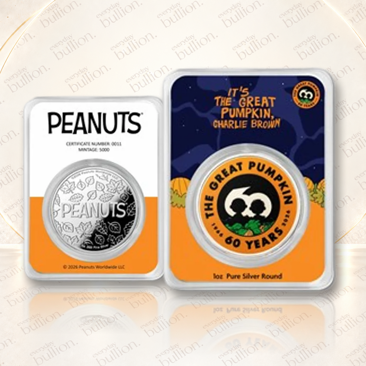2026 Peanuts® It’s the Great Pumpkin 60th Anniversary 1oz .999 Silver Colourised Round in TEP – APMEX