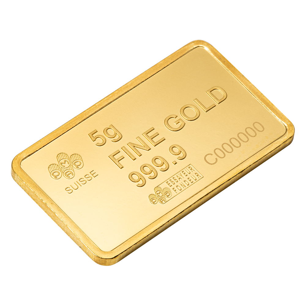 5g Pure Gold Bar - America the Free; Liberty Bell