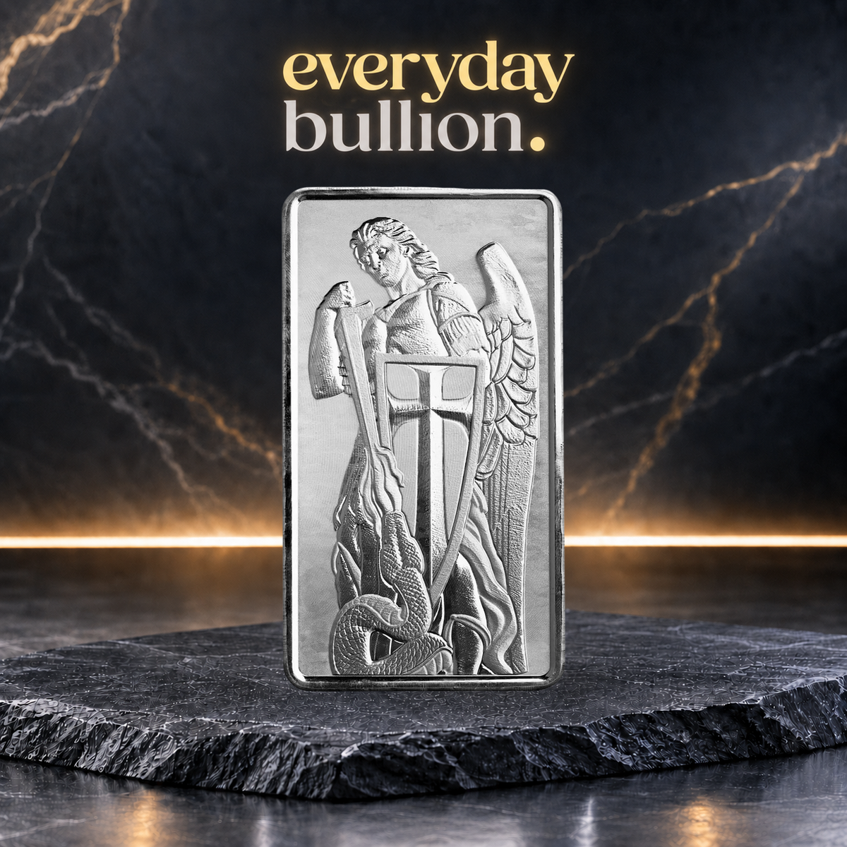 Archangel Michael 10oz .999 Fine Silver Bullion Bar – Scottsdale Mint