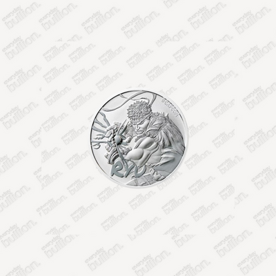 2022 1 oz Tuvalu Street Fighter - Ryu 9999 Silver BU Coin