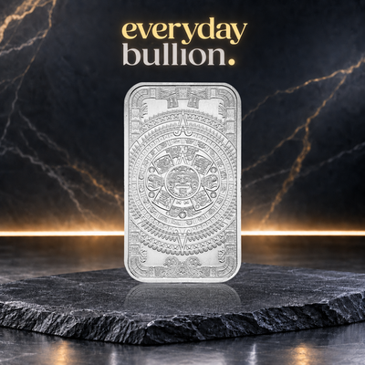 Aztec Calendar 1oz .999 Fine Silver Bullion Bar – Golden State Mint