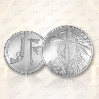 Western Warrior 1oz Divisible .999 Fine Silver Round in Protective Flip – United States – Elemetal