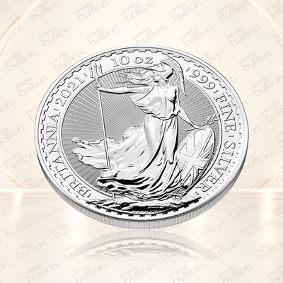 2021 Britannia 10oz .999 Fine Silver Bullion Coin in Capsule – United Kingdom – The Royal Mint