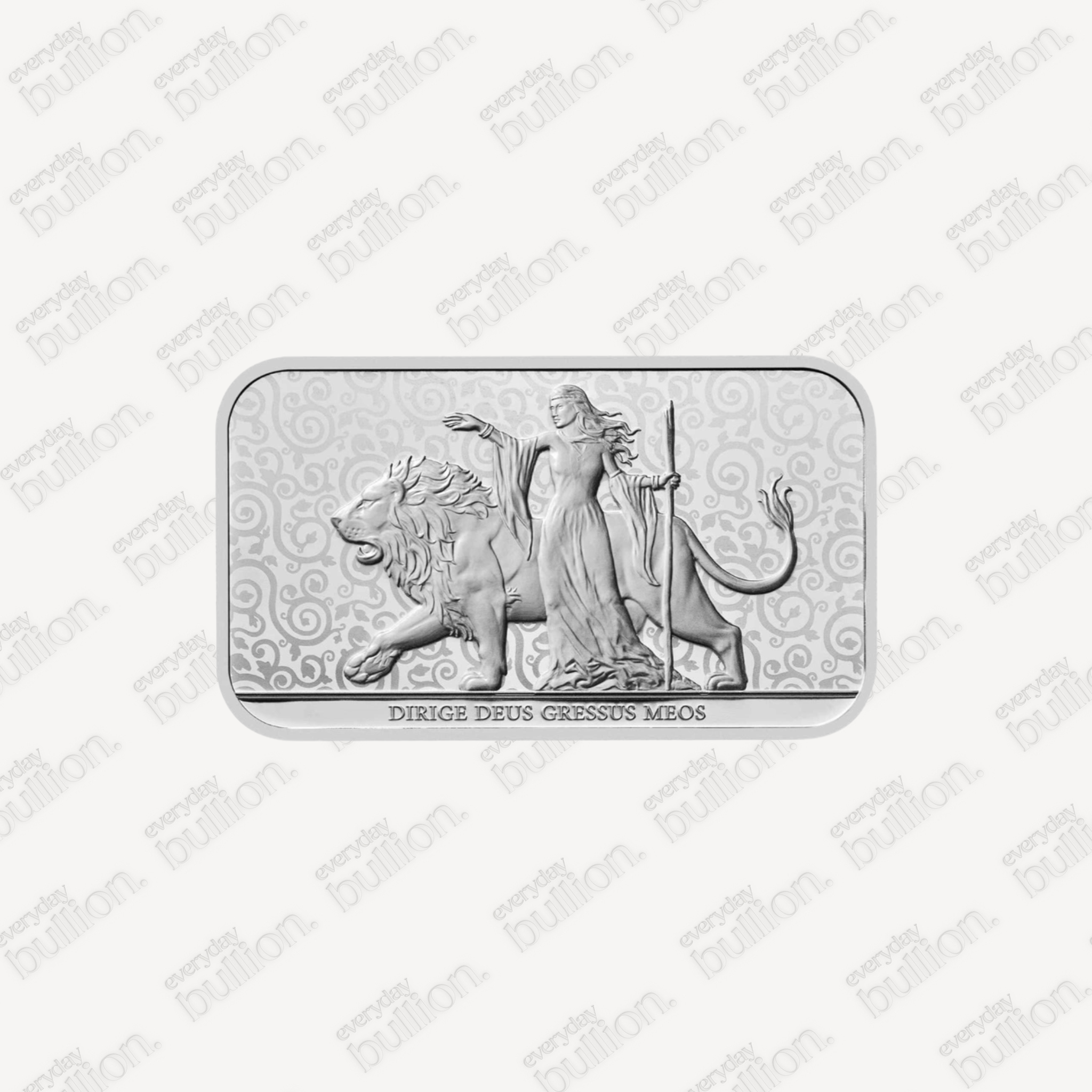 1oz Silver Bar Una and the Lion Minted