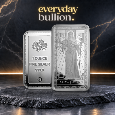 PAMP Lady of Justice 1oz .999 Fine Silver Semi-Proof Bar – PAMP USA
