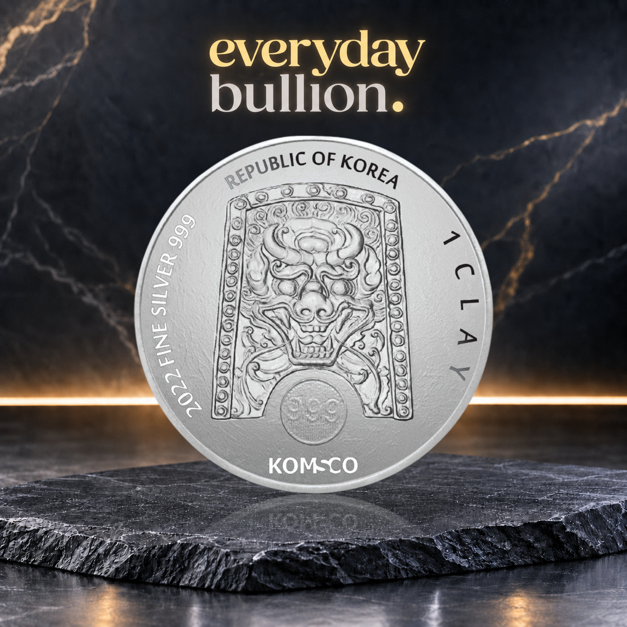 Zi Tigris – The Twelve Guardians 2022 1 Clay 1oz .999 Fine Silver BU Medal – KOMSCO