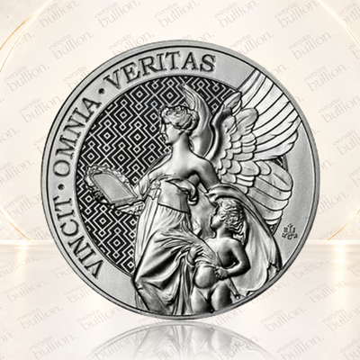 2022 St Helena The Queen's Virtues: Truth £2 2oz .999 Fine Silver Coin – Saint Helena – The East India Company