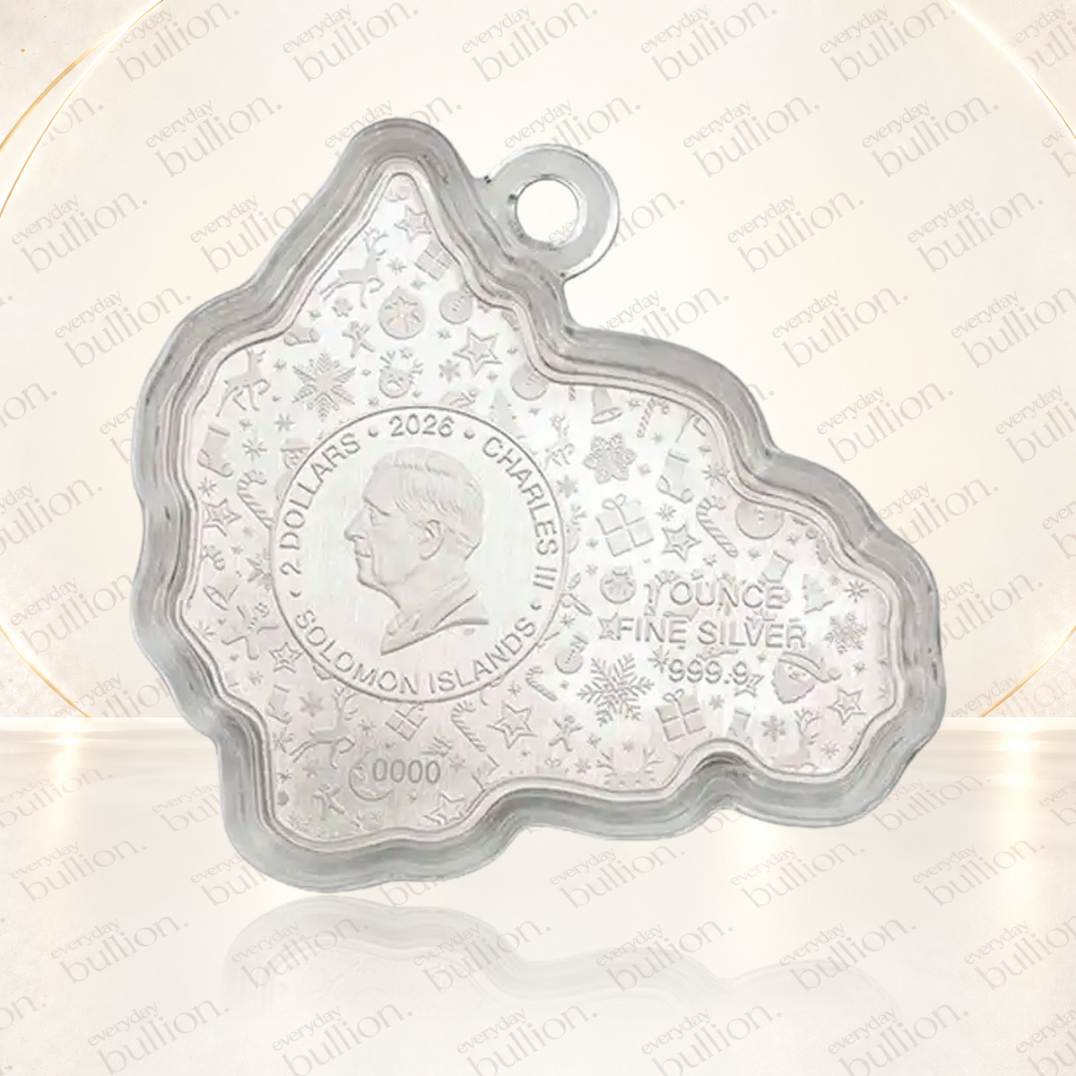 2026 Santa & Red Truck $2 1oz .9999 Silver Colourised Reverse-Proof Shaped Coin in Ornament Capsule & Case – Solomon Islands – PAMP Suisse