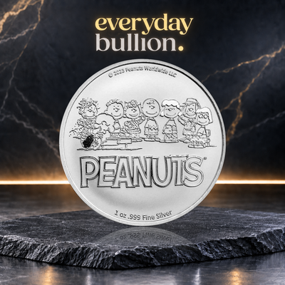 Peanuts® Snoopy Flying Ace 1oz .999 Fine Silver Round in TEP