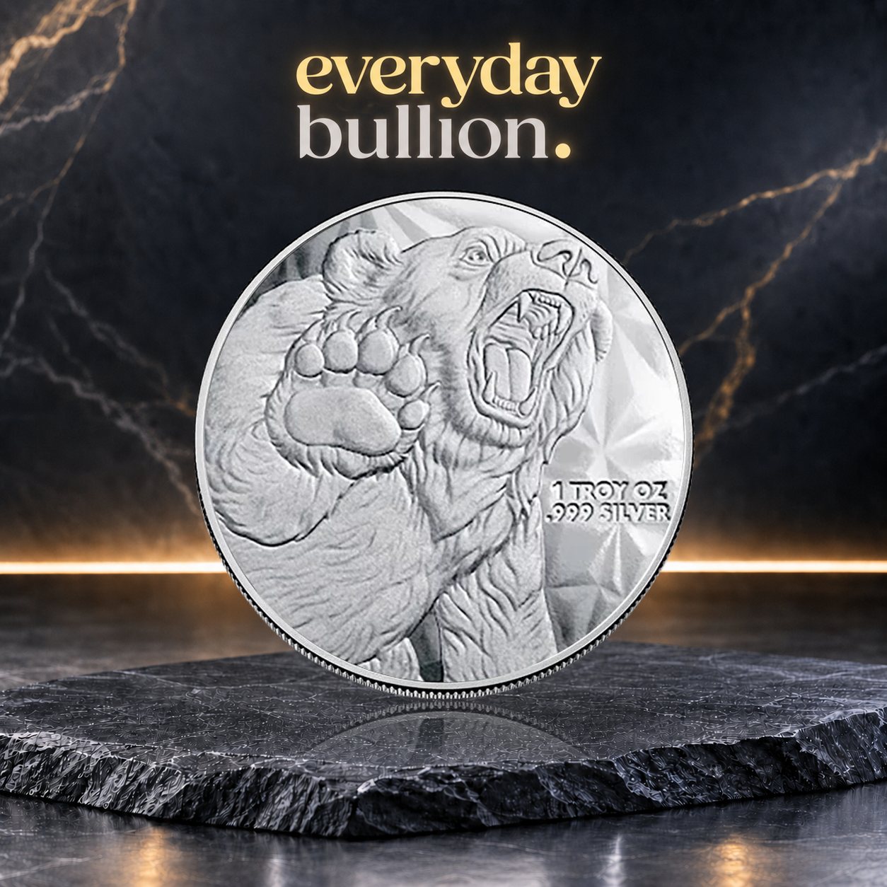 Bull & Bear 1oz .999 Fine Silver Bullion Round – Golden State Mint