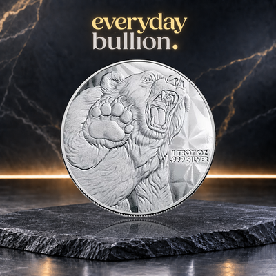 Bull & Bear 1oz .999 Fine Silver Bullion Round – Golden State Mint