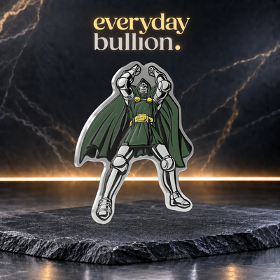 Marvel Doctor Doom Master of Menace 2026 $1 1/2oz .999 Silver Shaped Proof Blind Box – SDCC Exclusive – Niue – Agoro