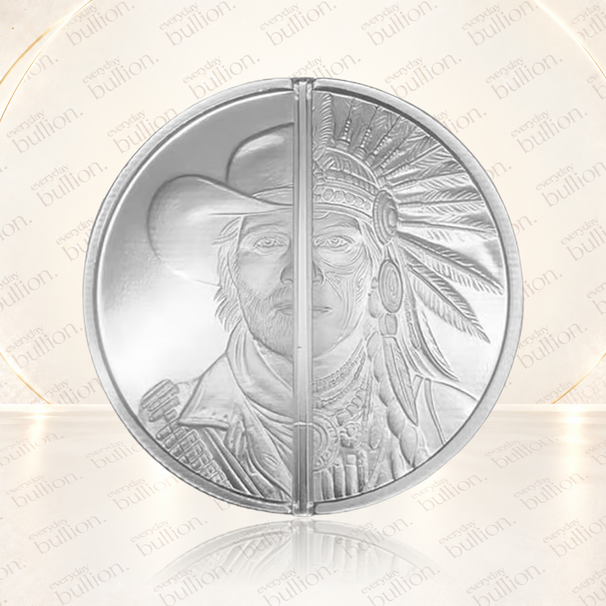 Western Warrior 1oz Divisible .999 Fine Silver Round in Protective Flip – United States – Elemetal