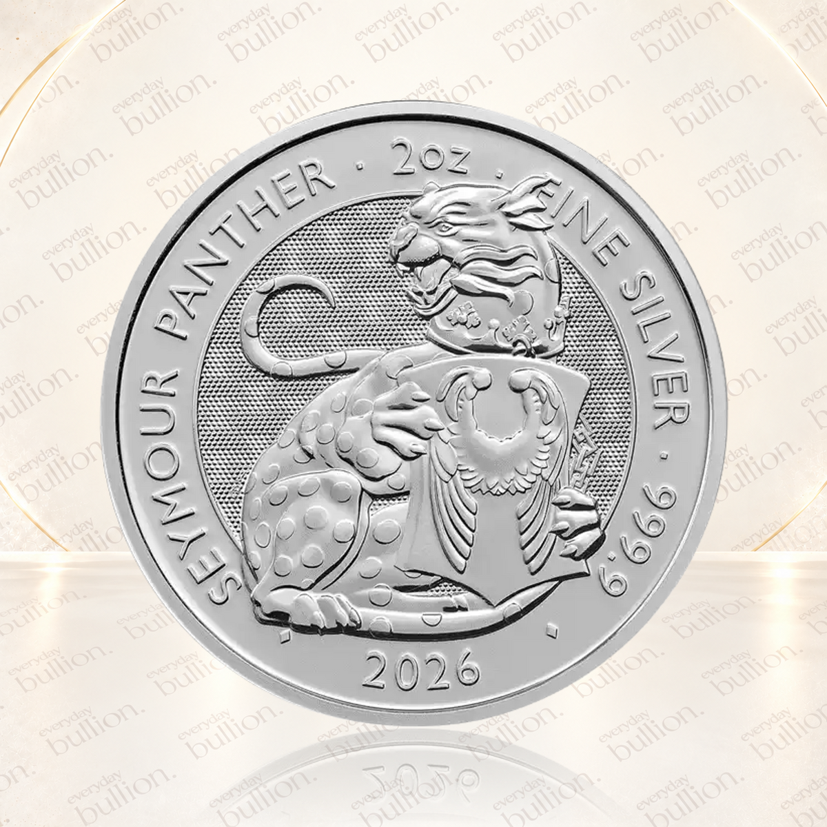 2026 Royal Tudor Beasts Seymour Panther £5 2oz .9999 Silver BU Coin in Capsule – United Kingdom – The Royal Mint