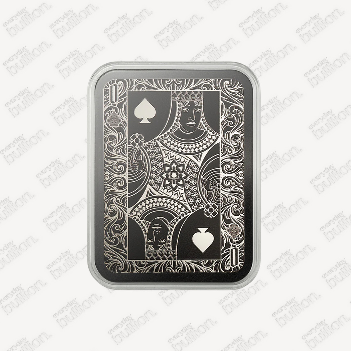 2026 Royal Flush Queen of Spades 1oz .9999 Fine Silver Shaped Coin – PAMP