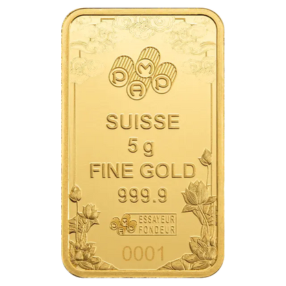 PAMP - 5 gram Gold Bar - Good Luck Yellow Dragon