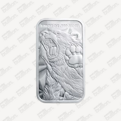 Silver 1oz Bull and Bear Bar