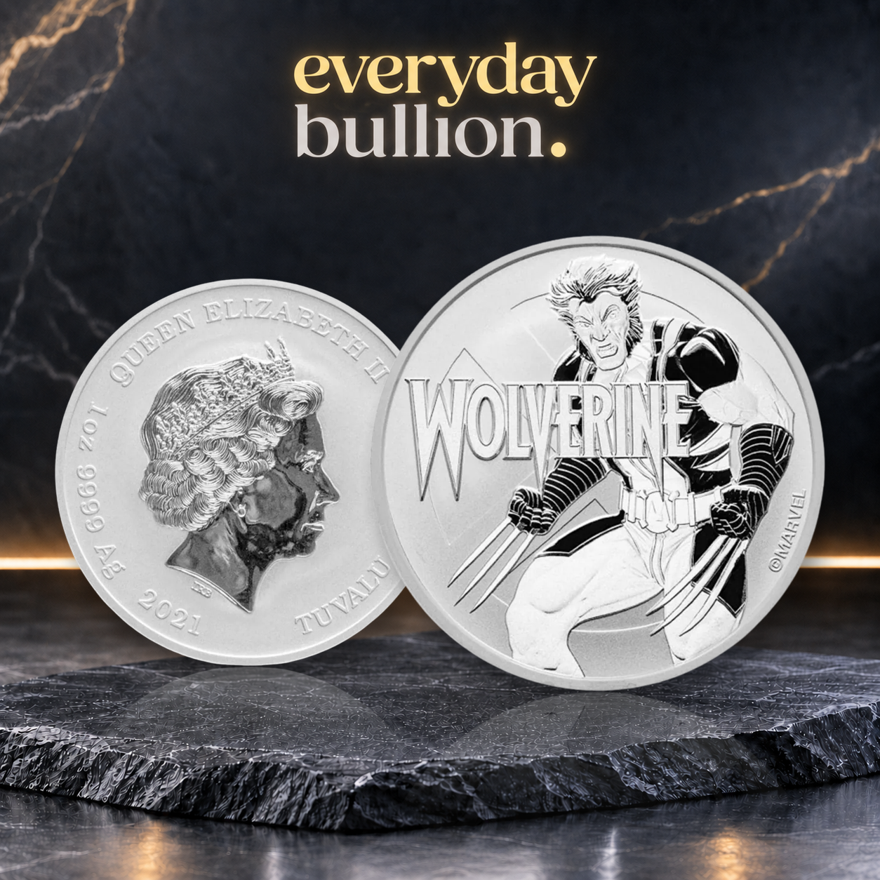 Wolverine Marvel Series 2021 $1 1oz .9999 Fine Silver BU Coin in Capsule – The Perth Mint