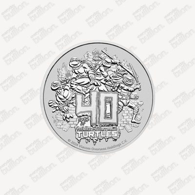 1oz Silver Teenage Mutan Ninja Turtles Round in Capsule