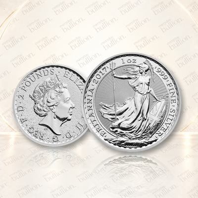 2017 Britannia Queen Elizabeth II £2 1oz .999 Silver Bullion Coin – United Kingdom – The Royal Mint