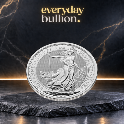 Britannia 2026 1oz .999 Fine Silver Bullion Coin in Coin Flip – The Royal Mint