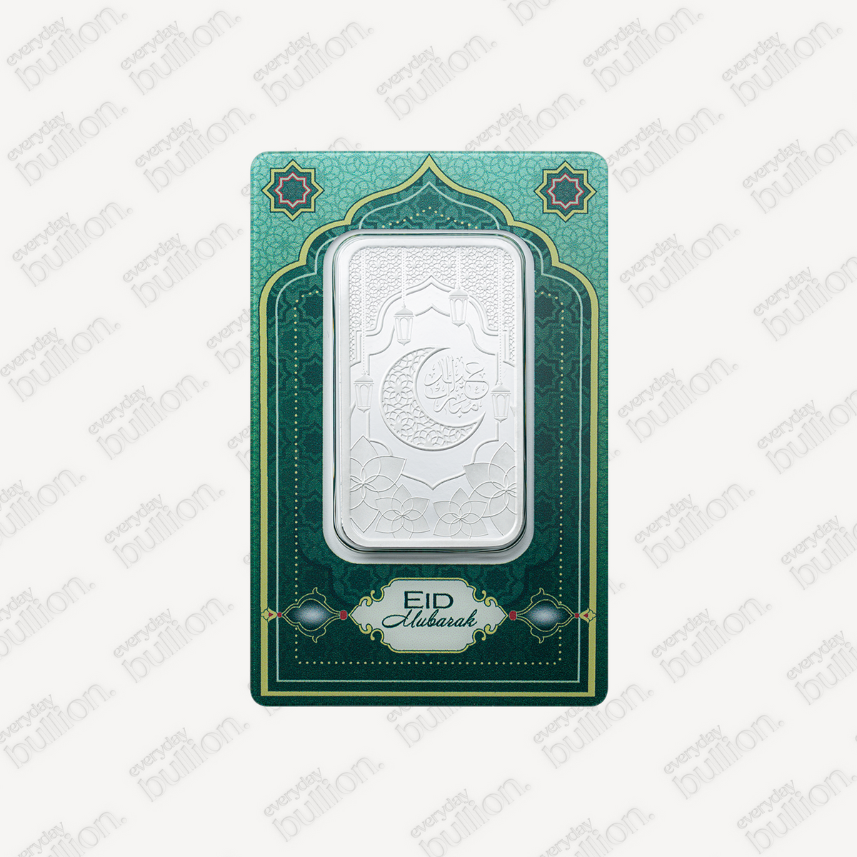 Eid Mubarak 1oz .9999 Fine Silver Bar in TEP – PAMP Suisse