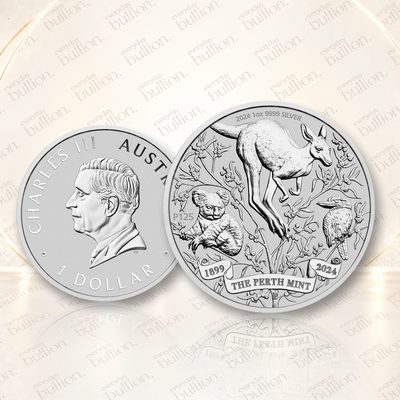 125th Anniversary of The Perth Mint 2024 1oz .9999 Silver Coin in Capsule - Australia - The Perth Mint