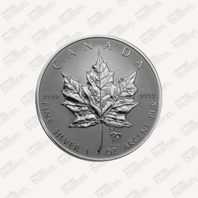 2004 Canada 1 oz Silver Maple Leaf Aries Zodiac Privy