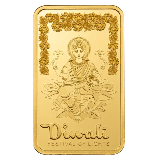 PAMP - 5g Pure Gold Bar - Diwali Lakshmi & Rangoli art 2025