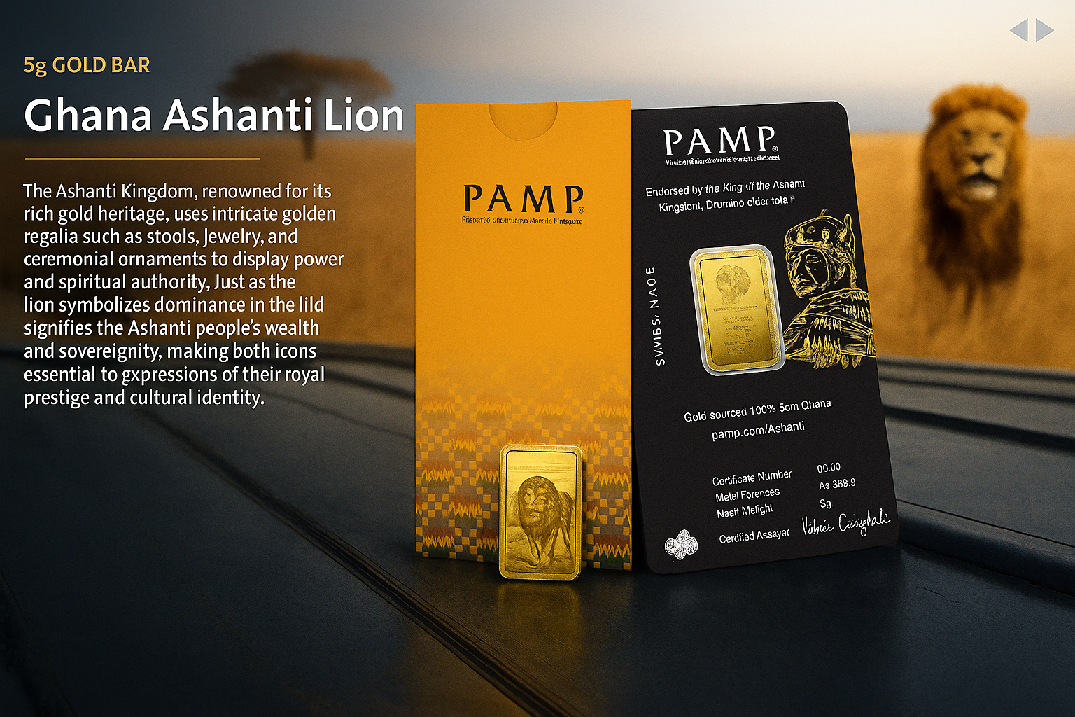 PAMP Ghana Ashanti Lion 5g (PRE-ORDER MARCH 2026)