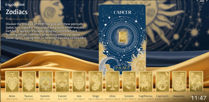 PAMP - Zodiacs 0.5g Gold FULL SET