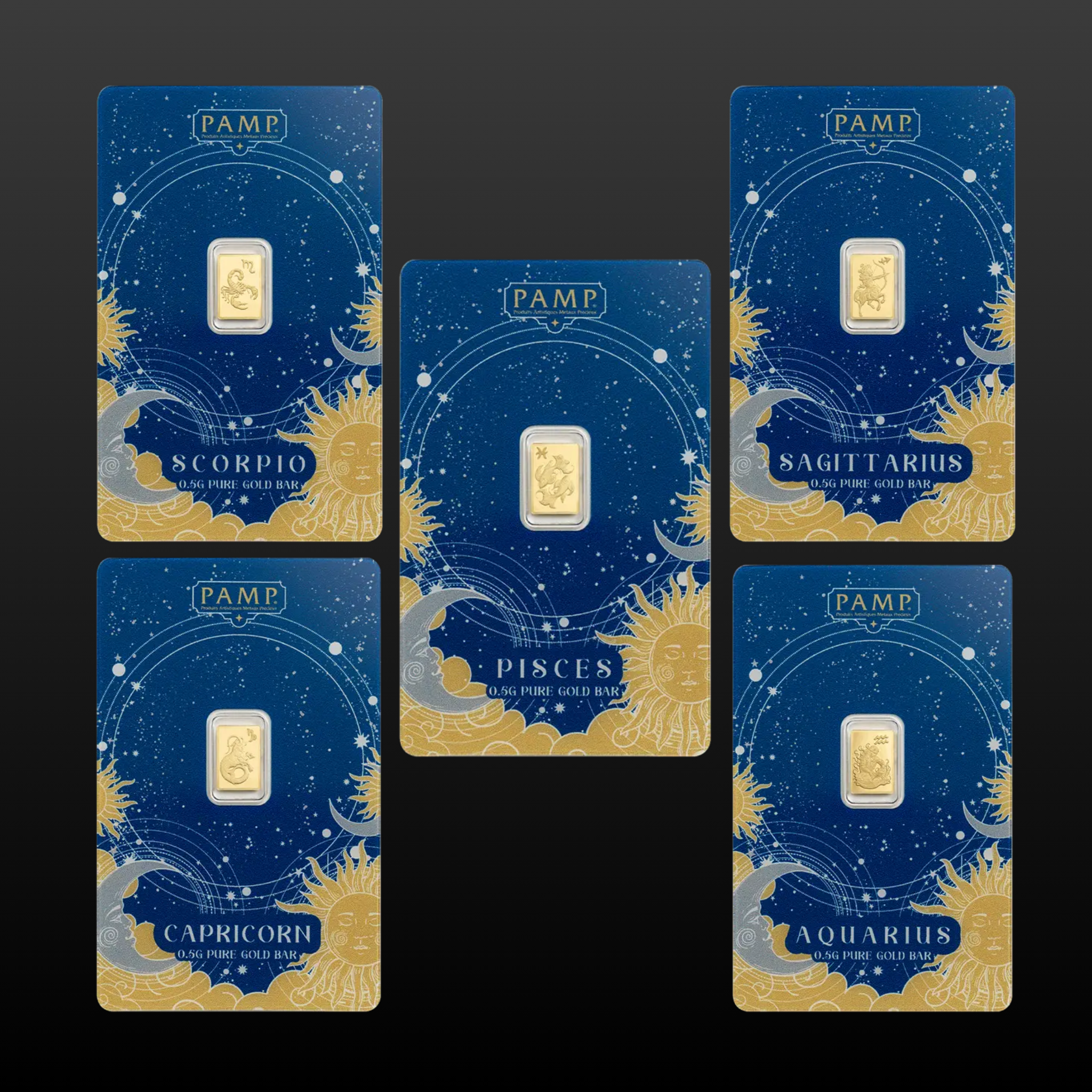 0.5 gram Gold Bar - Zodiacs