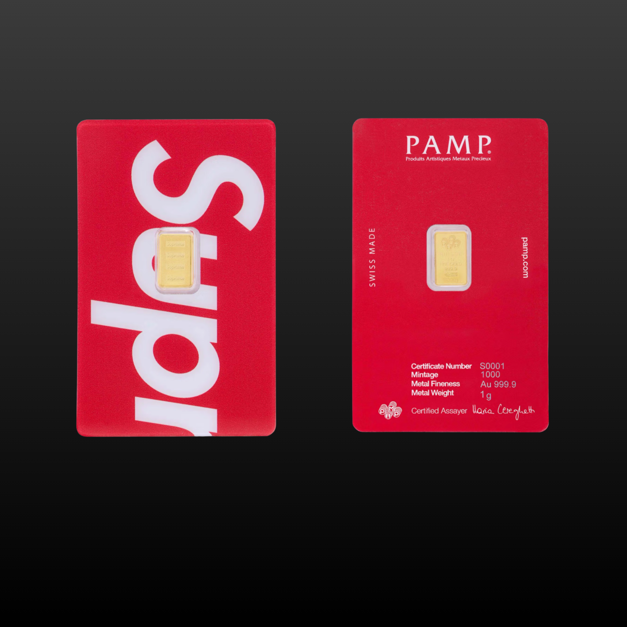 PAMP Supreme 1g Gold Bar