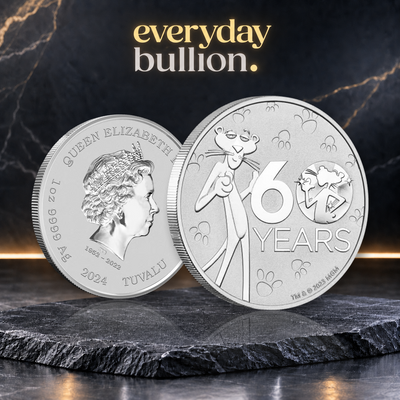 Pink Panther™ 60th Anniversary 2024 1oz .9999 Fine Silver BU Coin in Capsule – Perth Mint