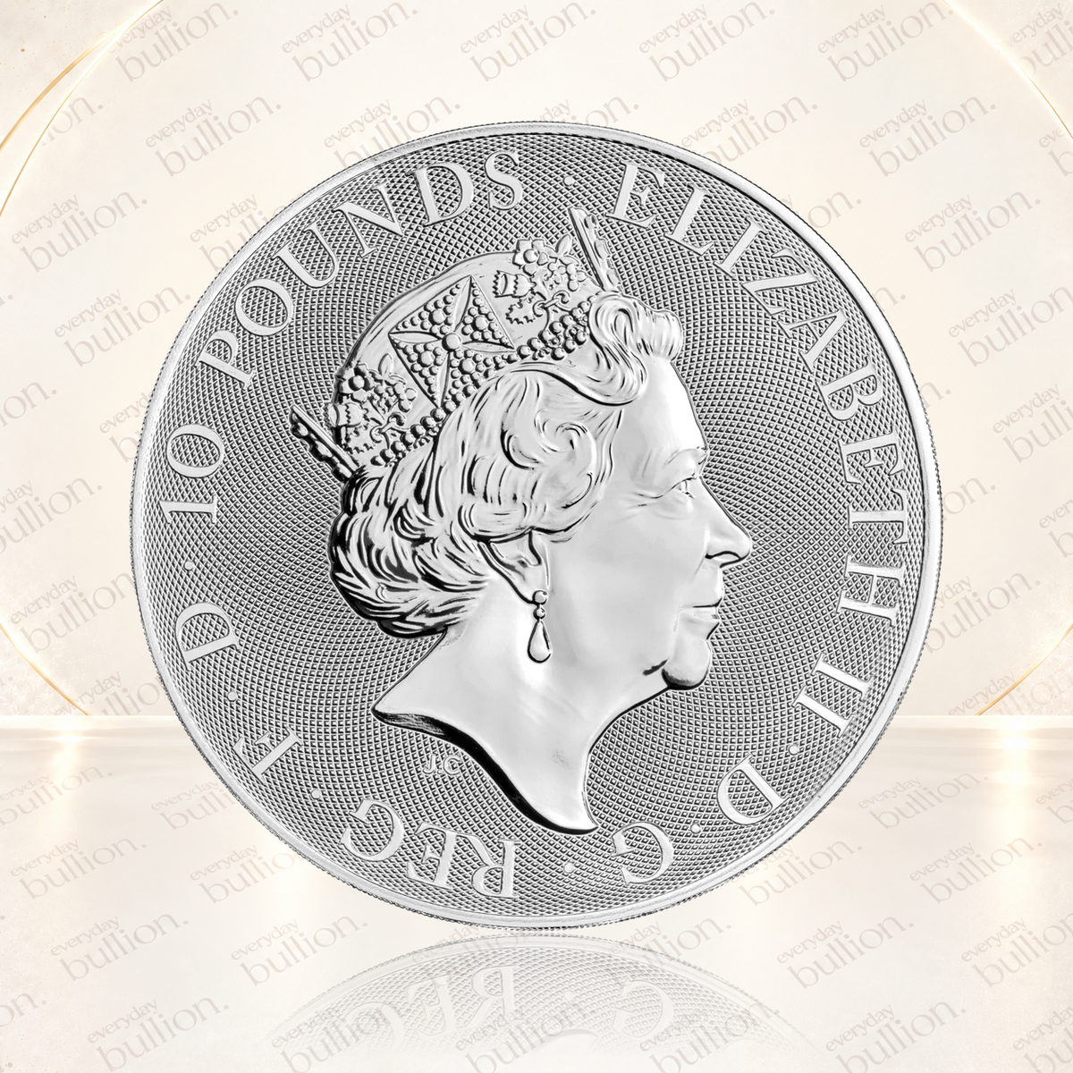 2021 Britannia 10oz .999 Fine Silver Bullion Coin in Capsule – United Kingdom – The Royal Mint