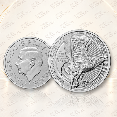 American Declaration of Independence 250th Anniversary 2026 £2 1oz .999 Silver BU Coin - UK - Royal Mint