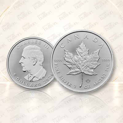 2024 Canadian Maple Leaf 1oz .9999 Silver Bullion Coin in Capsule – Canada – Royal Canadian Mint