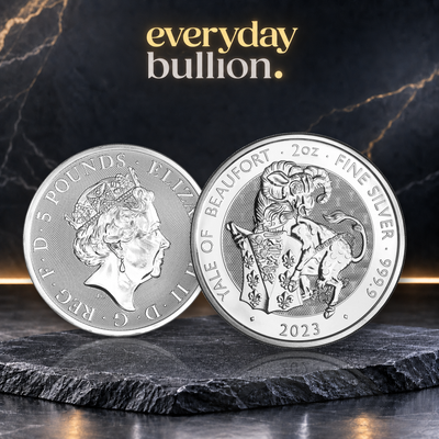2023 Yale of Beaufort Royal Tudor Beasts £5 2oz .9999 Silver Bullion Coin – The Royal Mint