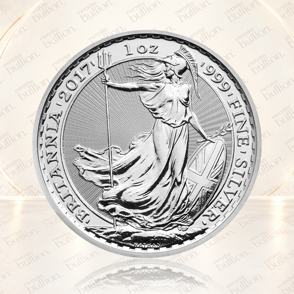 2017 Britannia Queen Elizabeth II £2 1oz .999 Silver Bullion Coin – United Kingdom – The Royal Mint