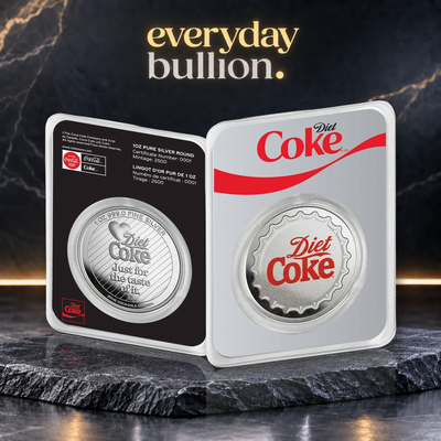 Coca-Cola® Diet Coke 1oz .999 Fine Silver Struck Round in TEP – 9Fine Mint