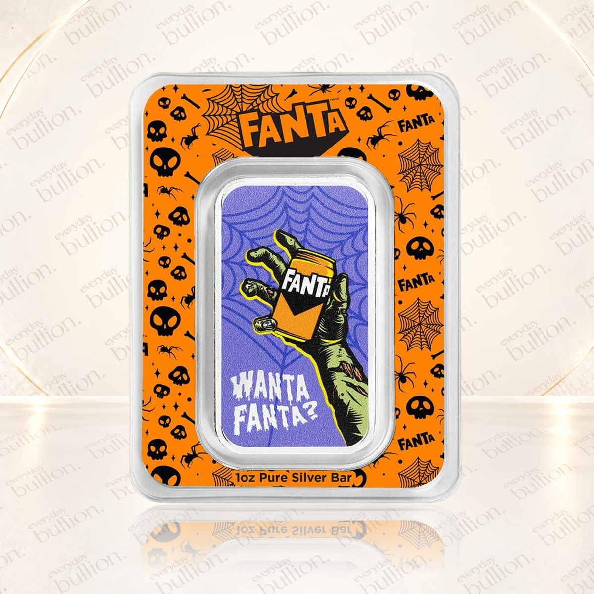 Fanta Halloween 1oz .999 Silver Colourised Bar in TEP – United States – APMEX