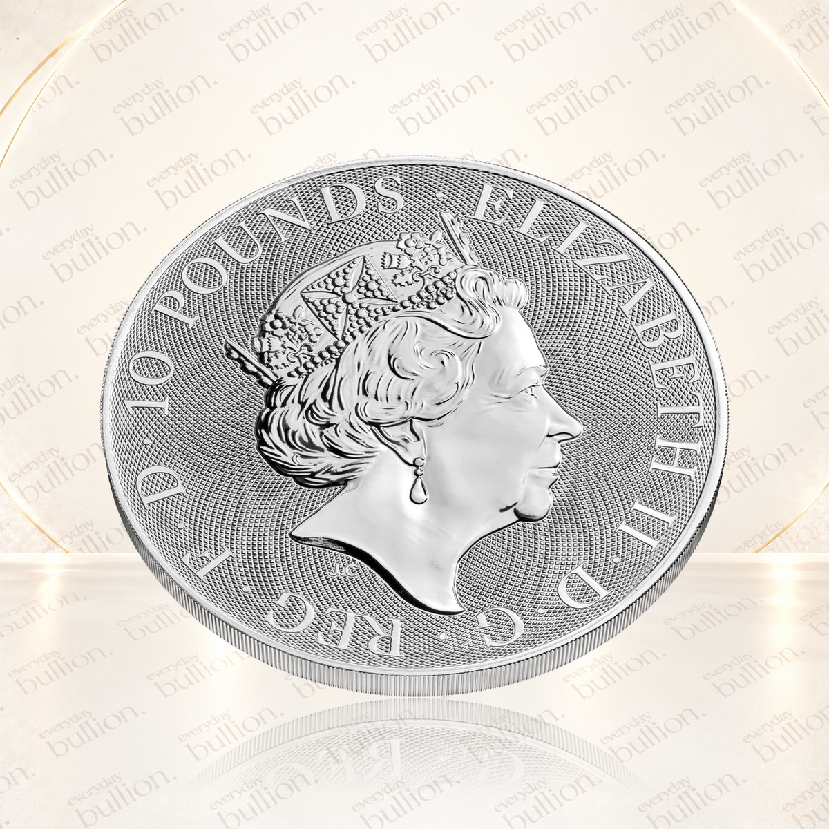 2021 Britannia 10oz .999 Fine Silver Bullion Coin in Capsule – United Kingdom – The Royal Mint