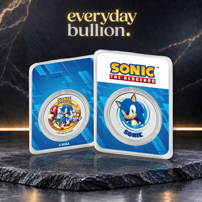 Sonic the Hedgehog™ 1oz .999 Fine Silver Colourised Round in TEP