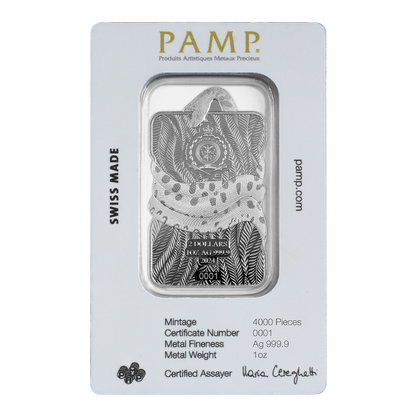 PAMP - Nature’s Grip Green Anaconda - 1oz Silver Legal Tender Bar