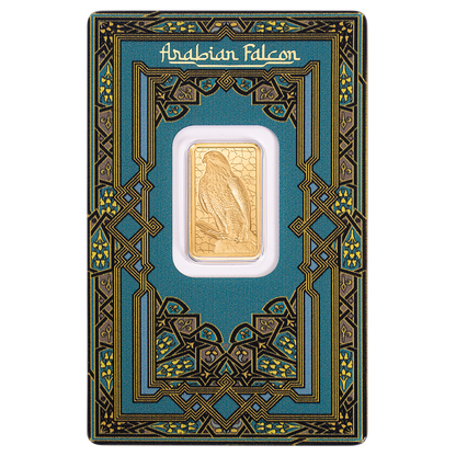 PAMP - Arabian Falcon 5g Pure Gold Bar with Pendant Frame